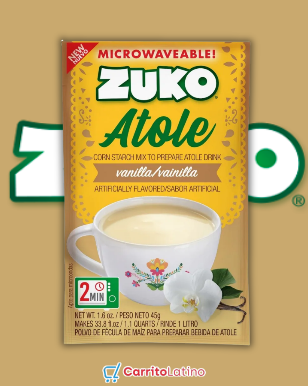 Zuko Vanilla Atole 1.6 oz