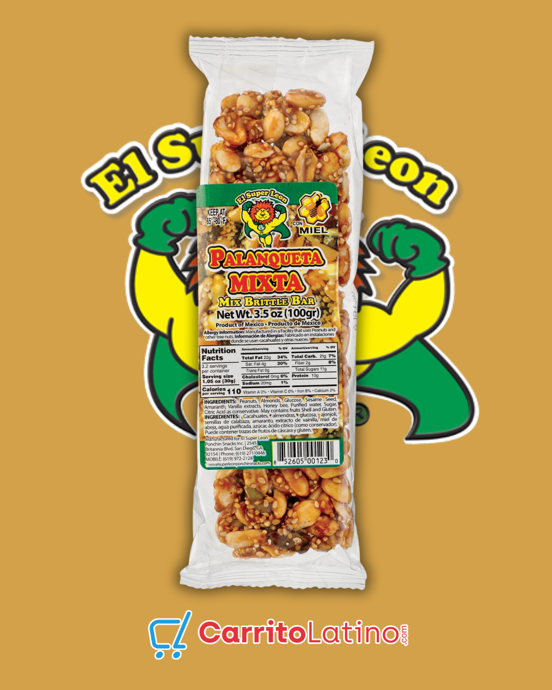 The Super Lion Mixed Palanqueta 3.5 oz