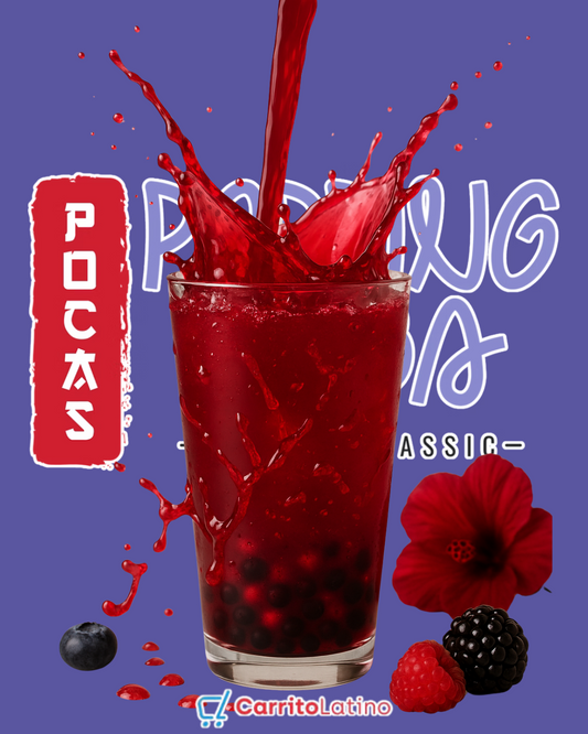 Pocas Popping Boba Mixed Berry Hibiscus Tea 16.5floz