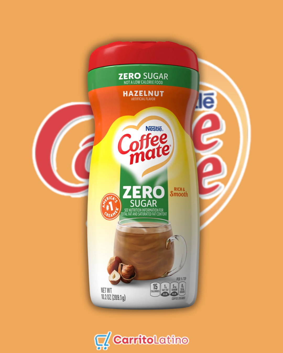 Coffee mate Hazelnut Zero Sugar 10.2 oz