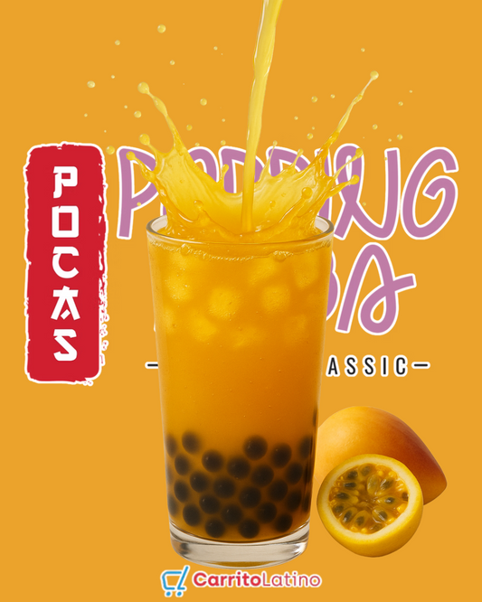 Pocas Popping Boba Mango Passionfruit Green Tea 16.5floz