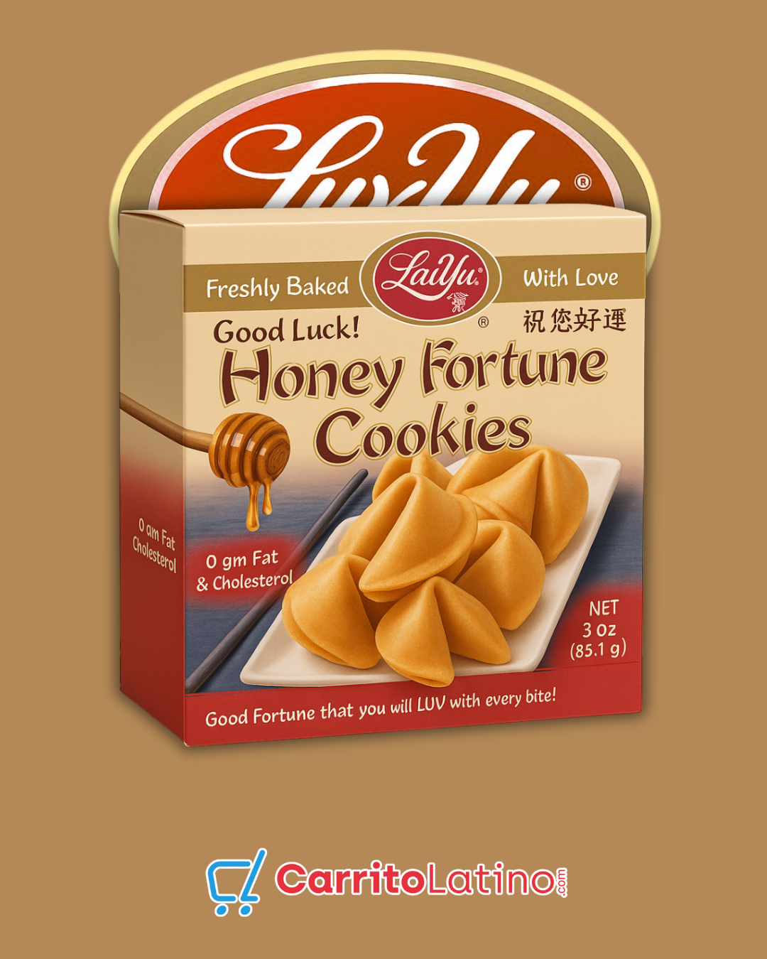 LuvYu Honey Fortune Cookies 3oz