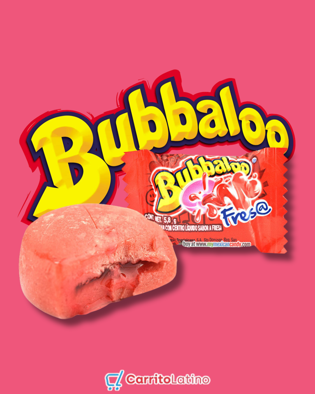 Bubalo Sabor Fresa 47 Piezas 239.7 gr / 8.45 oz