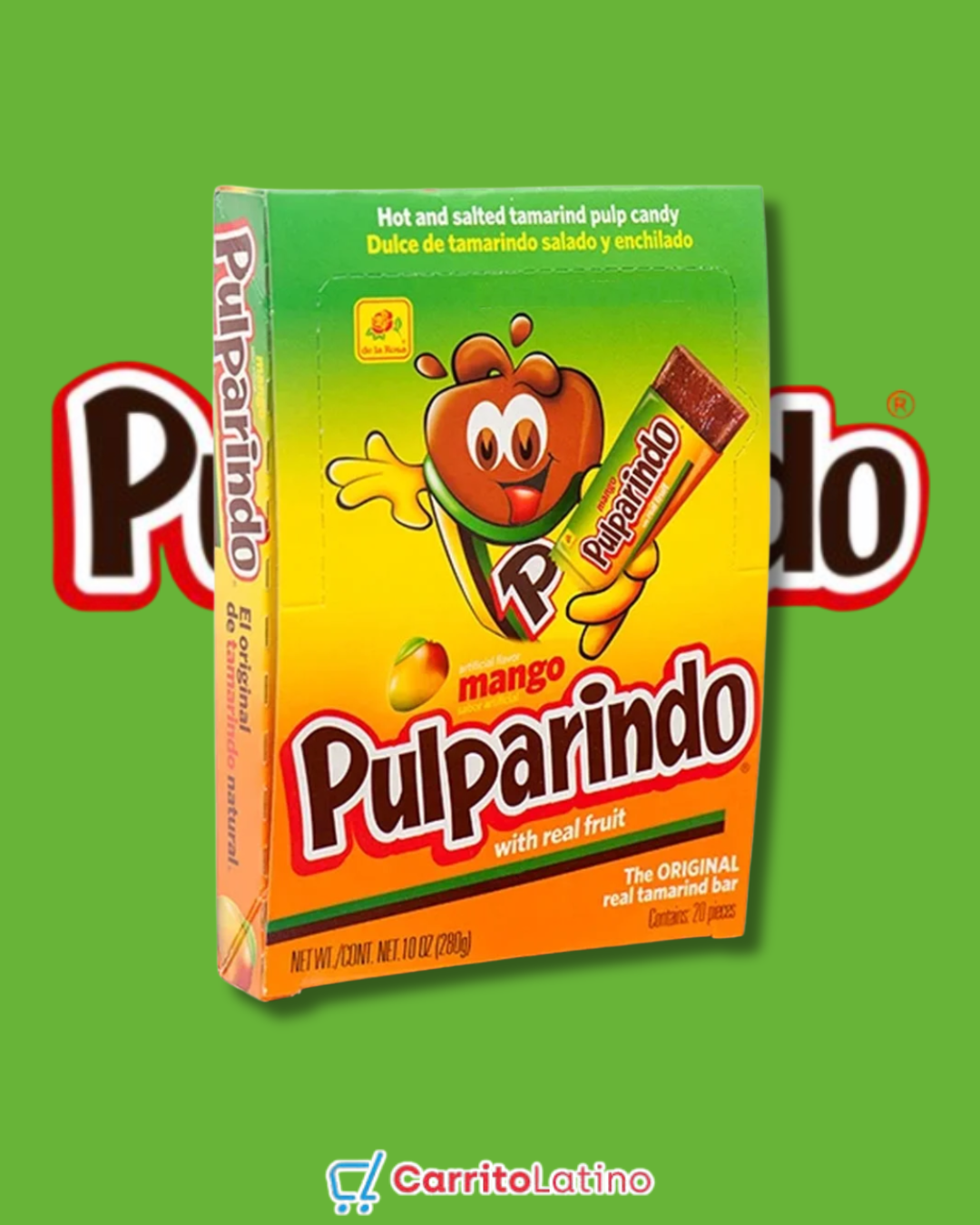 Pulparindo Mango Flavor 20 Pieces 280 gr / 10 oz