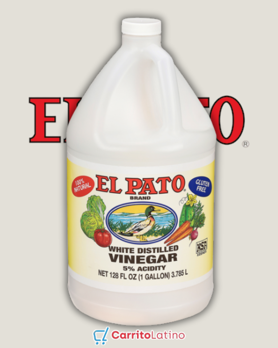El Pato Vinagre Blanco 128 oz