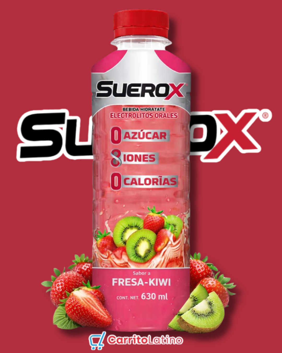 SueroX Electrolyte Drink Kiwi-Strawberry 630 ml