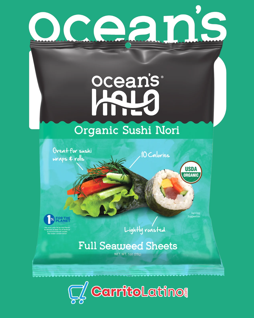 Ocean's Halo Organic Sushi Nori 1 oz
