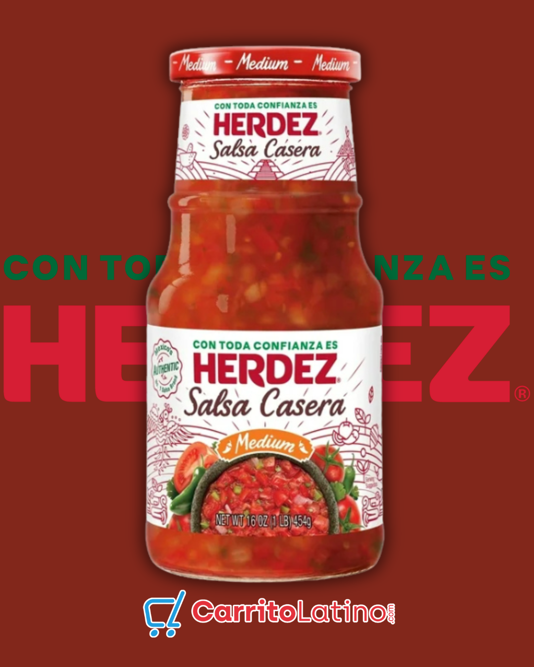 Herdez Salsa Casera Medium 16 oz