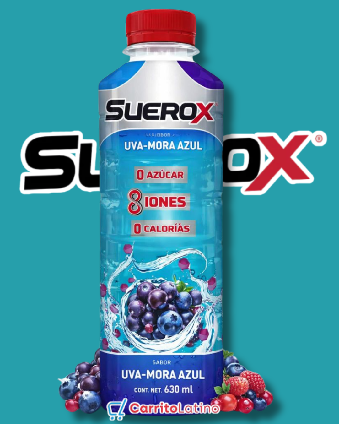 SueroX Grape-Blueberry Electrolyte Drink 630 ml