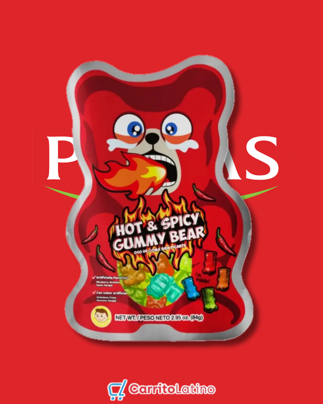 Pocas Hot and Spicy Gummy Bear 2.95 OZ