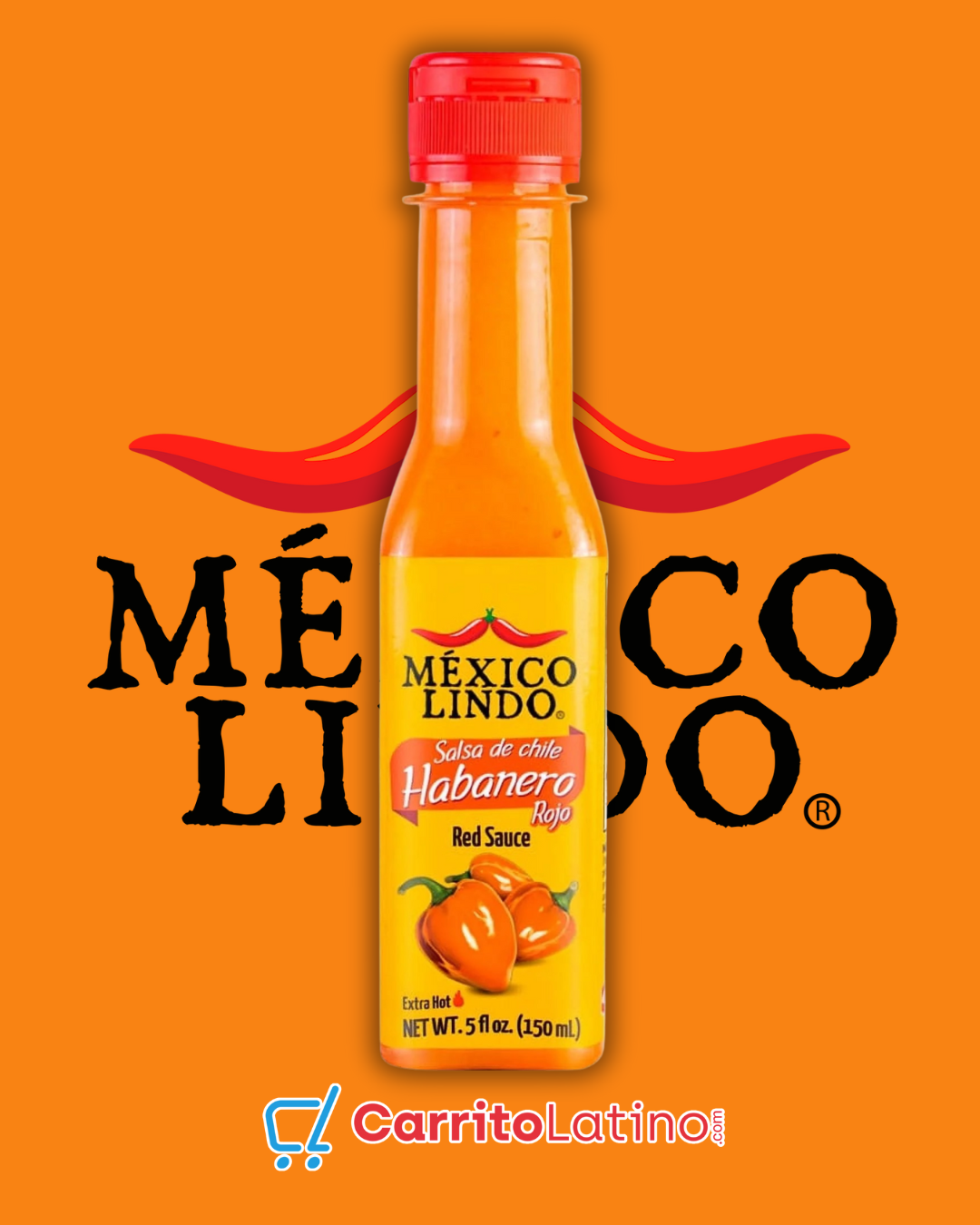 Mexico Lindo Salsa de Chile Habanero Rojo 5 oz