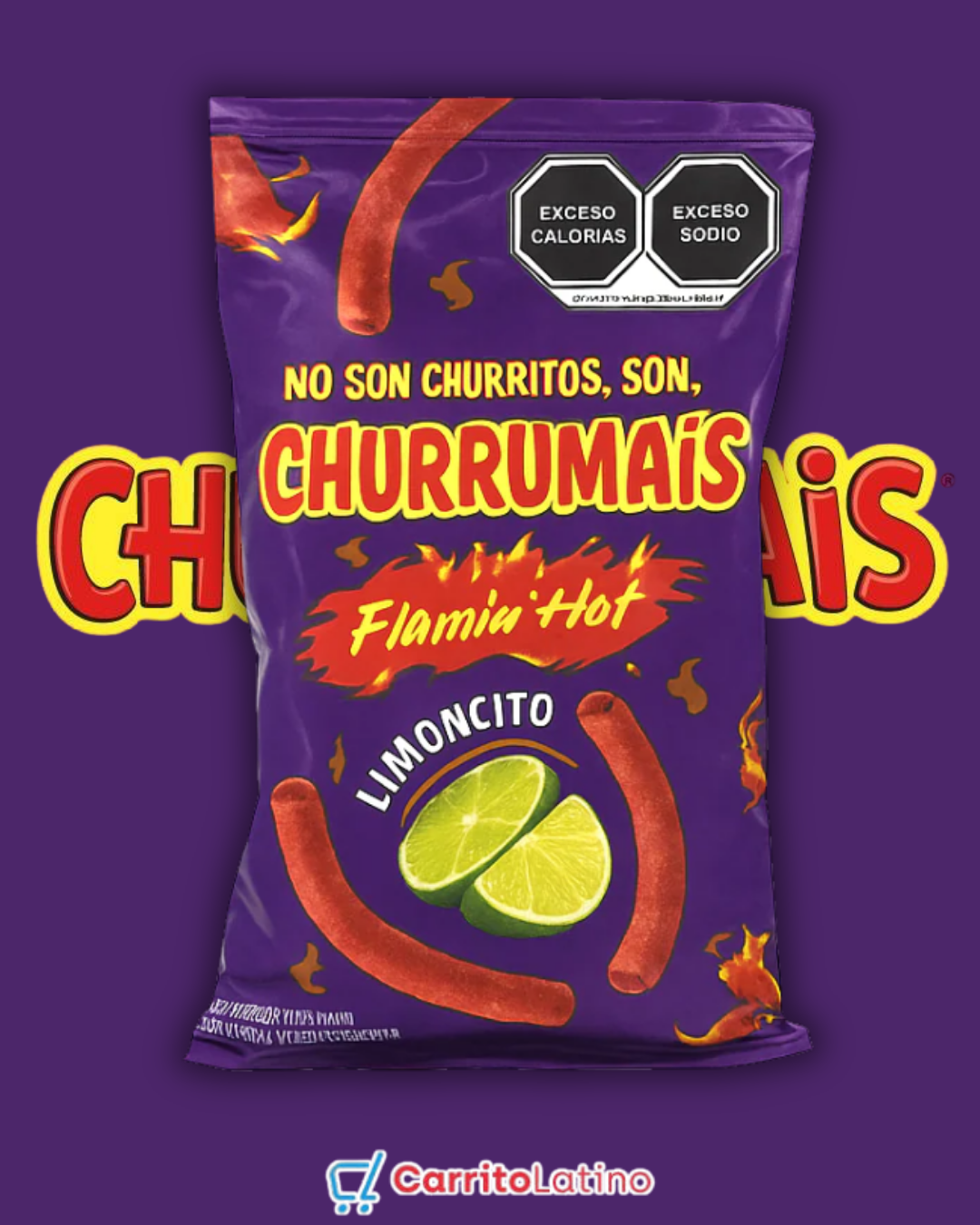 Flamin' Hot Churrumais 185g – Carrito Latino