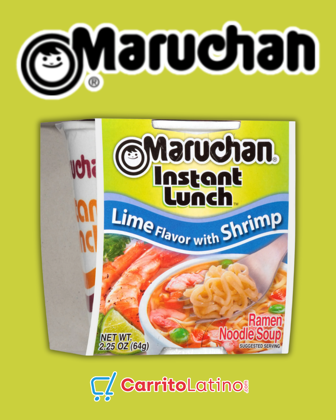 Maruchan Ramen Noodle Soup Lime Flavor with Shrimp 2.25 oz