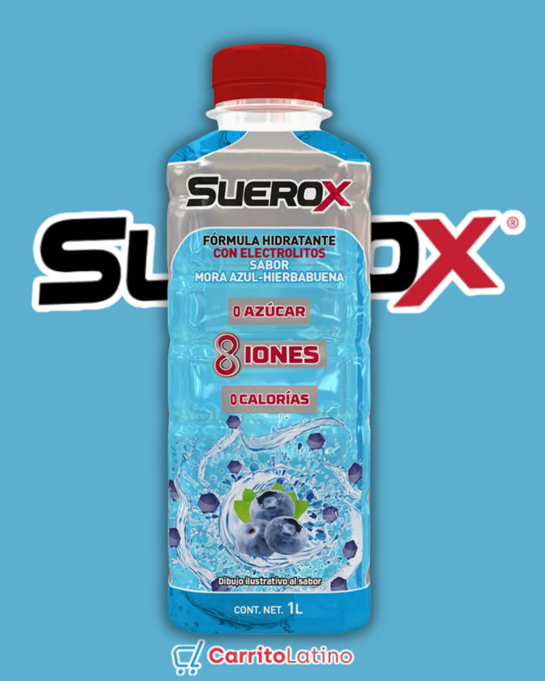SueroX Bebida Electrolitos Mora Azul 630 ml