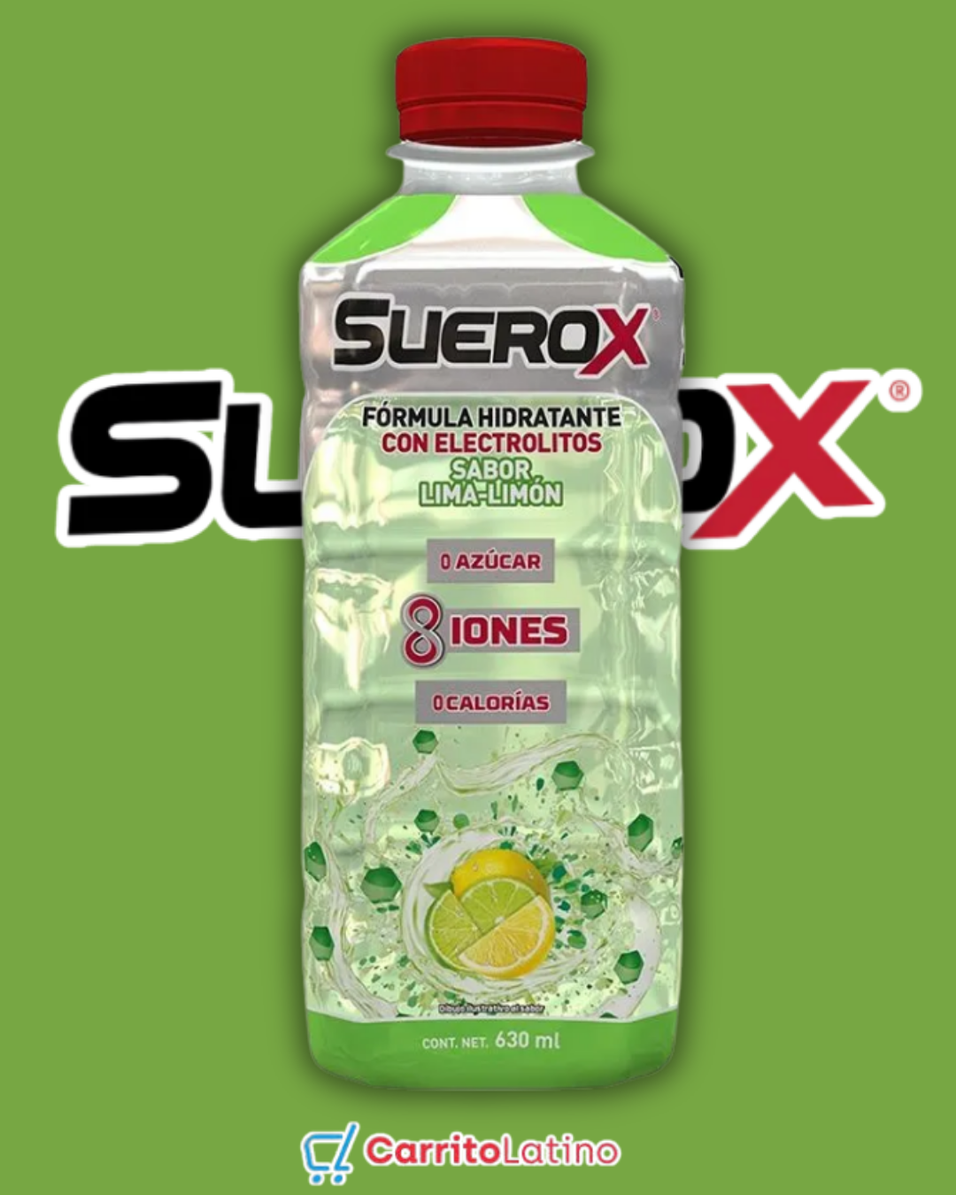 SueroX Bebida Electrolitos Lima-Limón 630 ml
