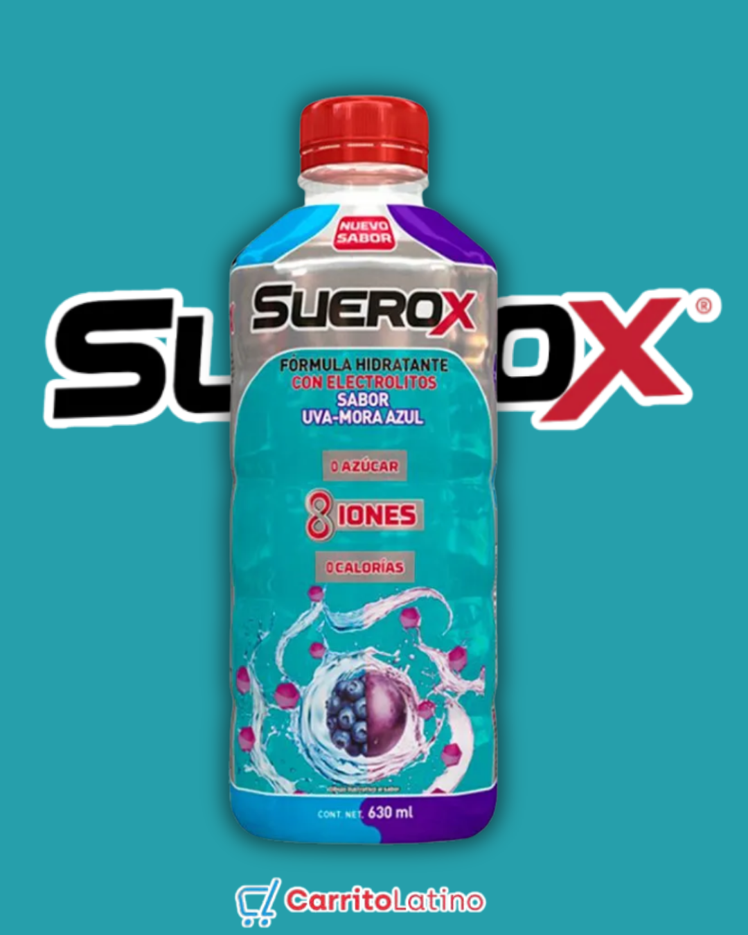 SueroX Bebida Electrolitos Uva-Mora Azul 630 ml