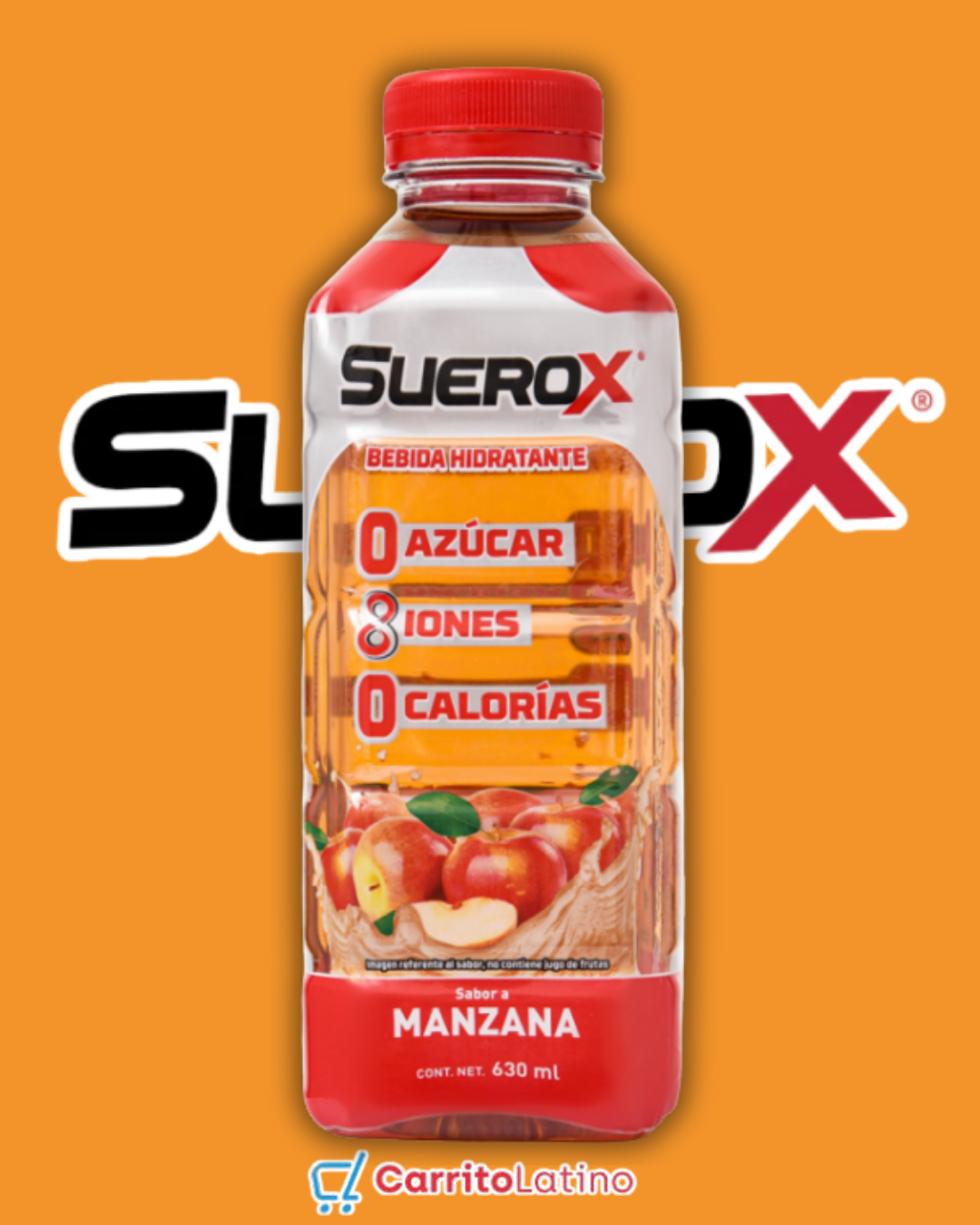 SueroX Bebida Electrolitos Manzana 630 ml