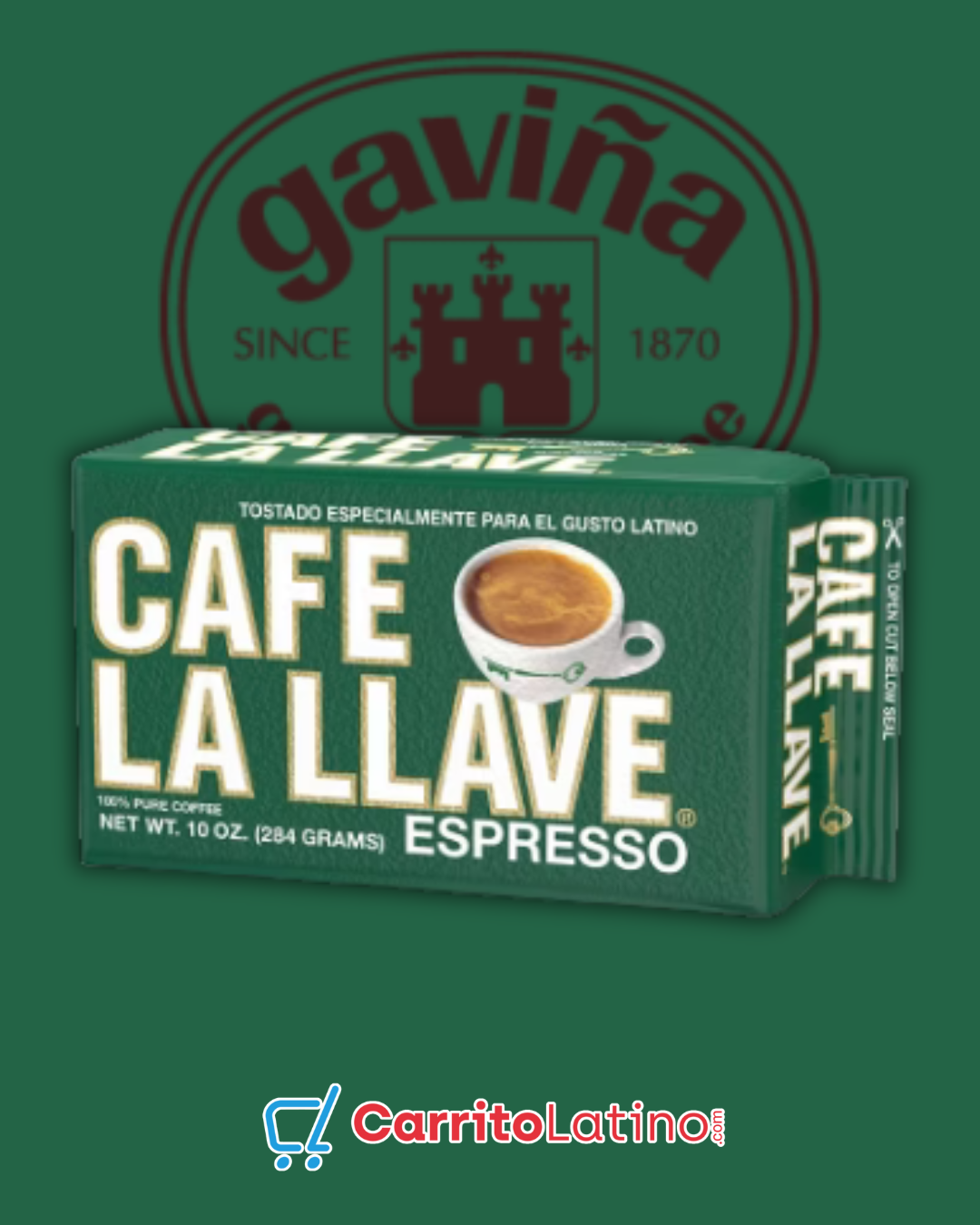 Gaviña Café La Llave Ground Espresso 10 oz