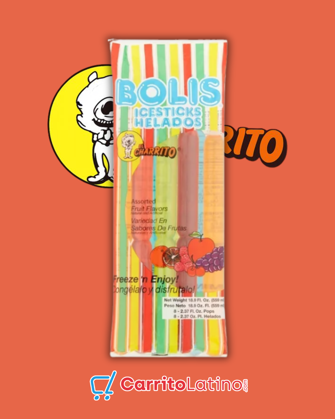 El Charrito Bolis Ice Sticks 18.9 oz