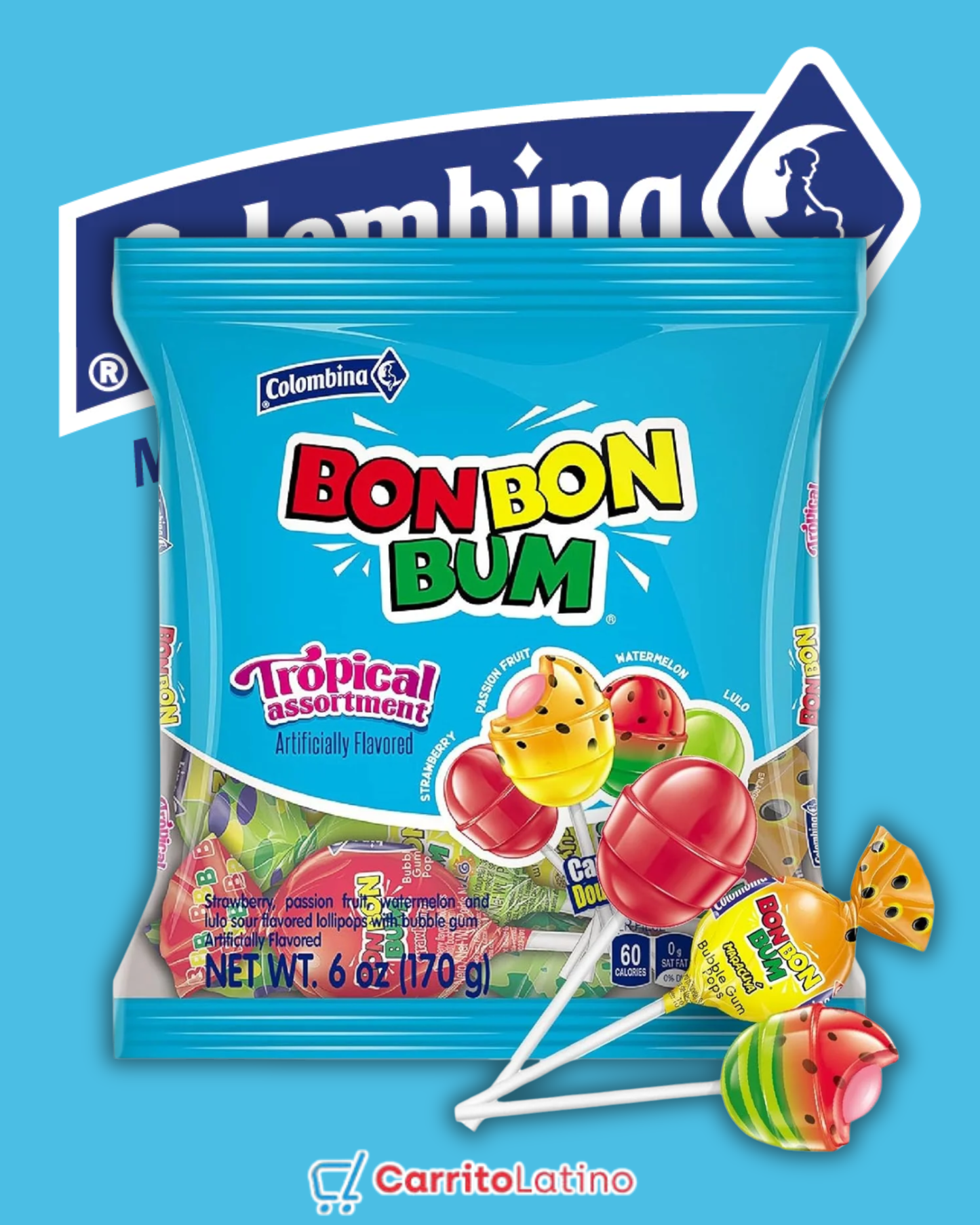 Paletas Bon Bon Bum sabor tropical