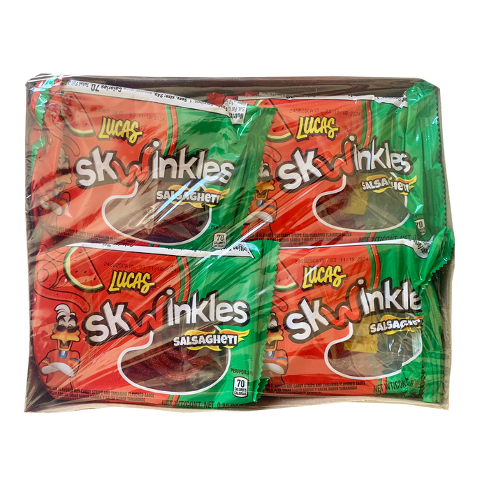 Lucas Skwinkles Salsagheti Tamarind Flavor 12 Pieces 288 gr / 10.2 oz