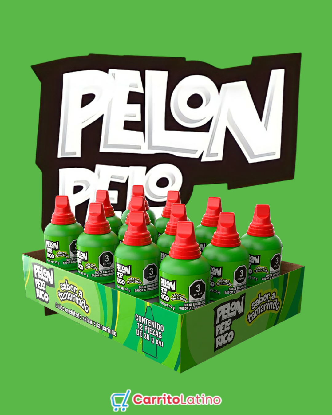 Pelon Pelo Rico 30 gr / 1 oz - Display with 12 units – Carrito Latino