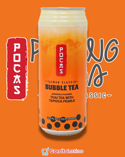 Pocas Bubble Tea Thai Tea 16.5floz