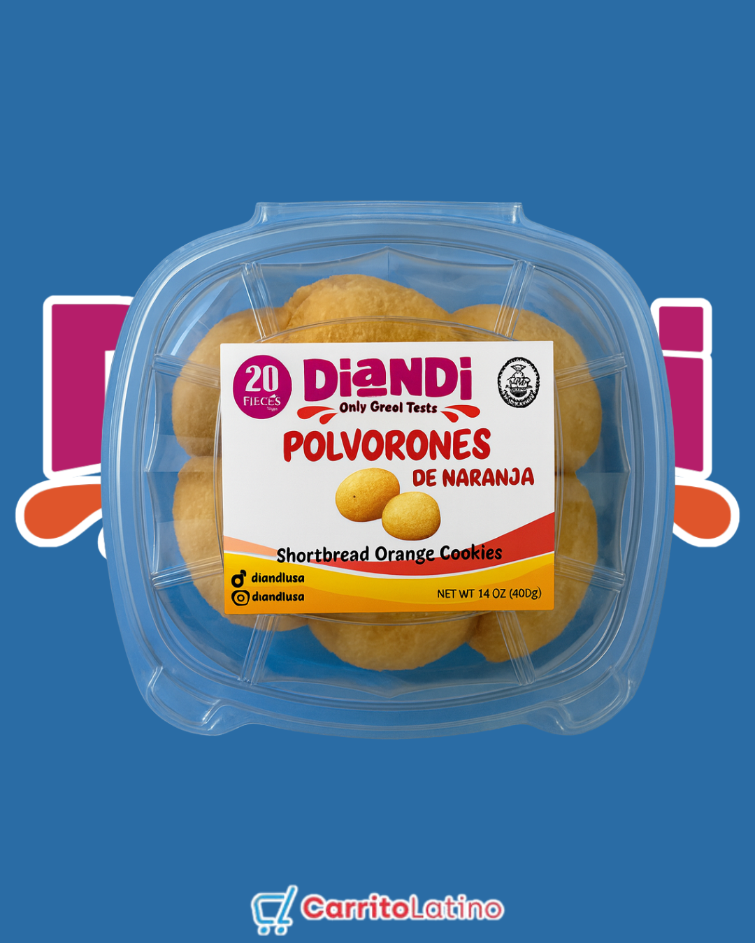 Diandi Orange Shortbread Cookies 160 gr / 5.64 oz – Carrito Latino