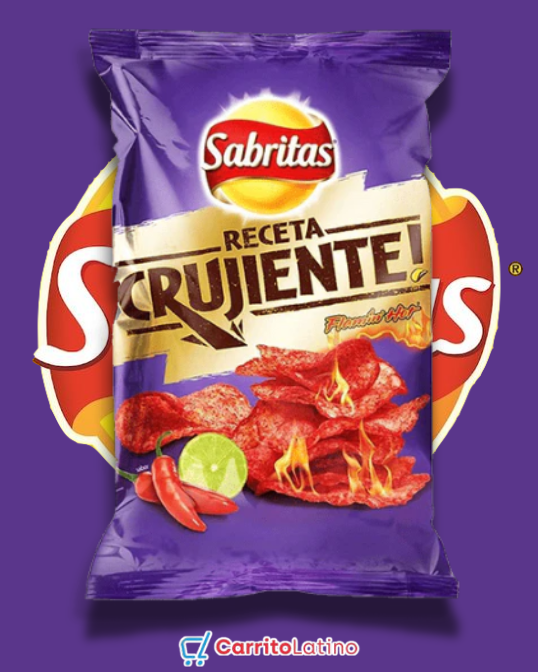 Sabritas Crujientes Flamin Hot 100gr / 3.53 oz