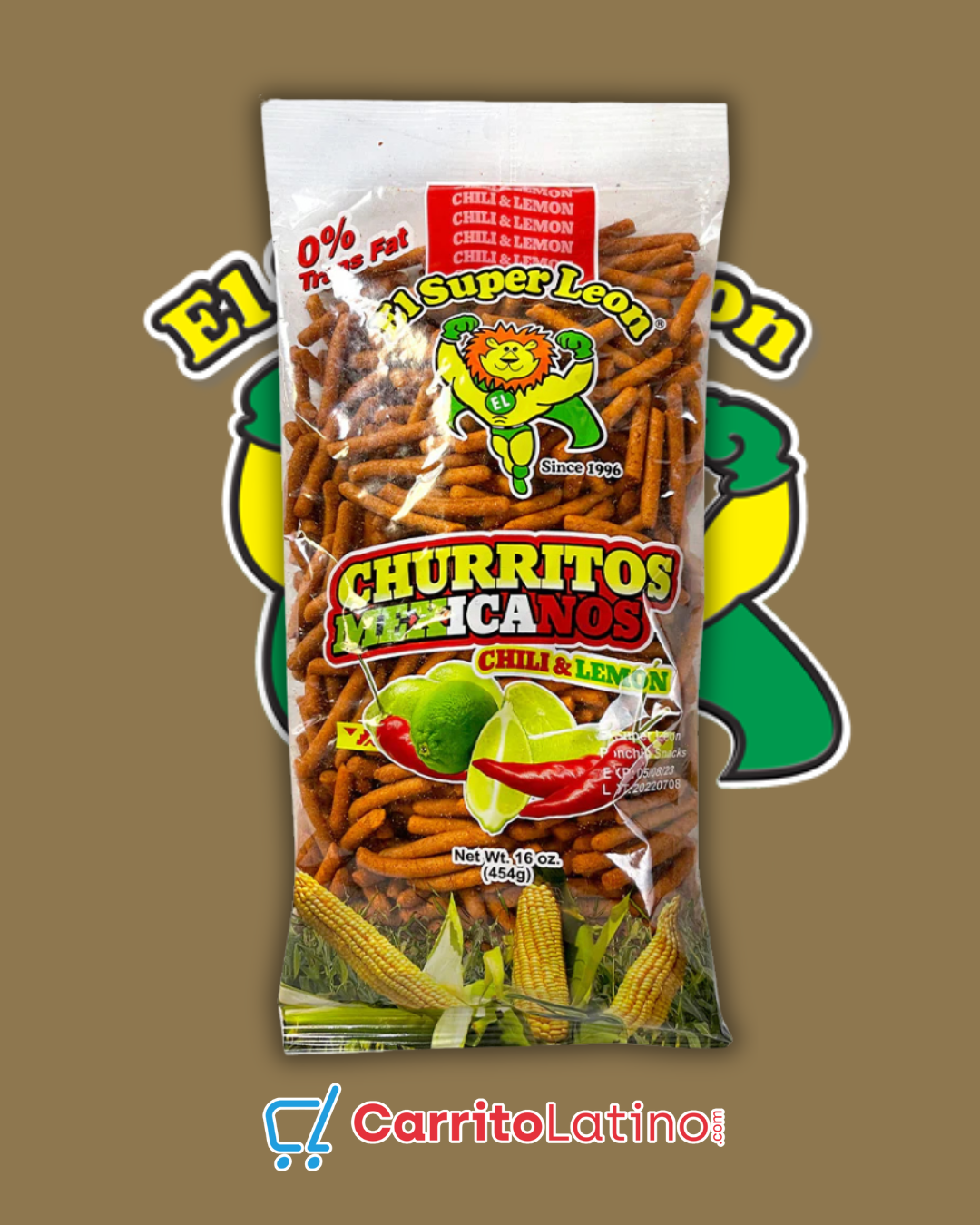 The Super Lion Mexican Churritos Chili &amp; Lime 16 oz