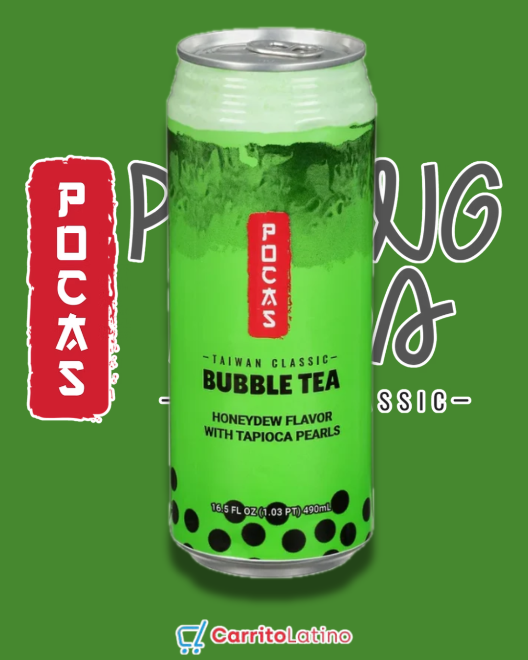 Pocas Bubble Tea Honeydew 16.5floz
