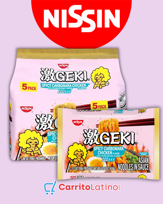 Nissin Geki Spicy Carbonara Chicken Flavor Noodles