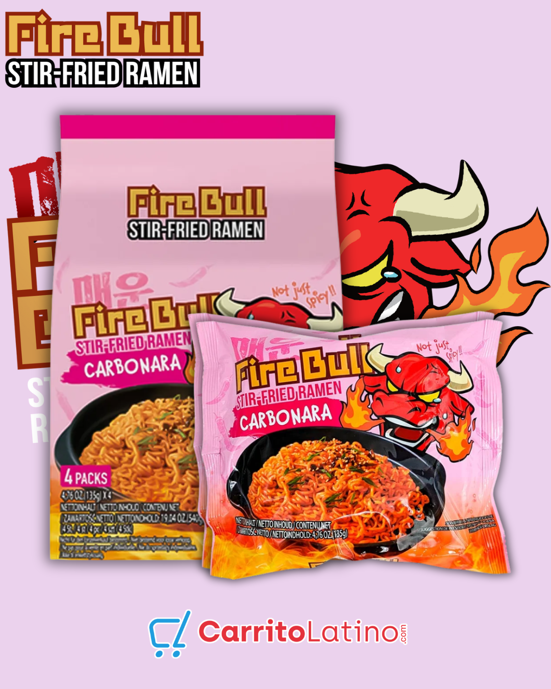 Firebull Stir-Fried Ramen Carbonara