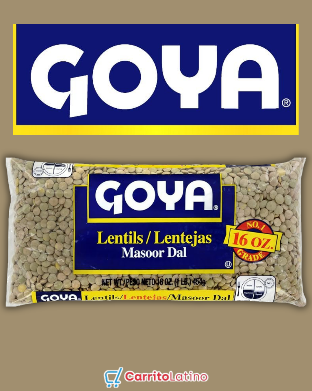Goya Lentils 16 oz