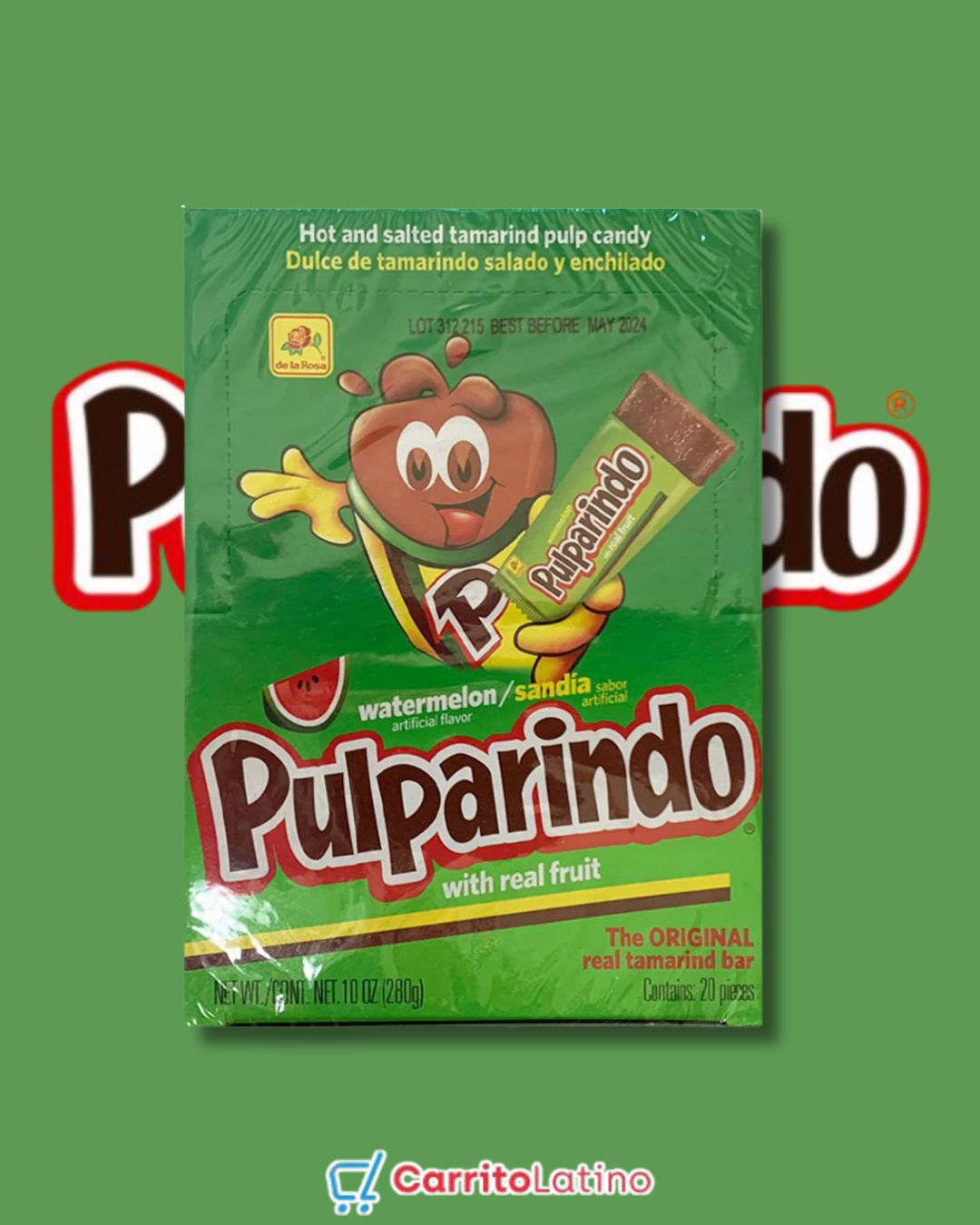 Pulparindo Sabor Sandia 20 Piezas 280 gr / 10 oz