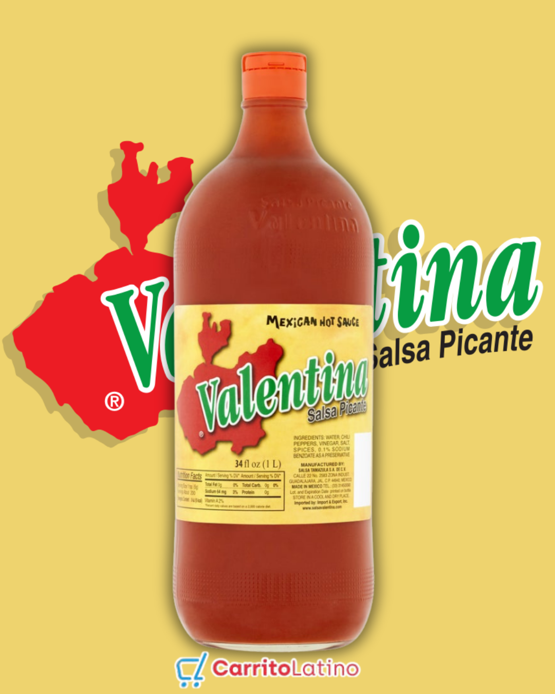 Valentina Red Hot Sauce 34 oz