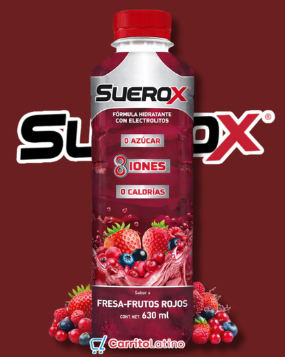 SueroX Electrolyte Drink Red Fruits-Strawberry 630 ml