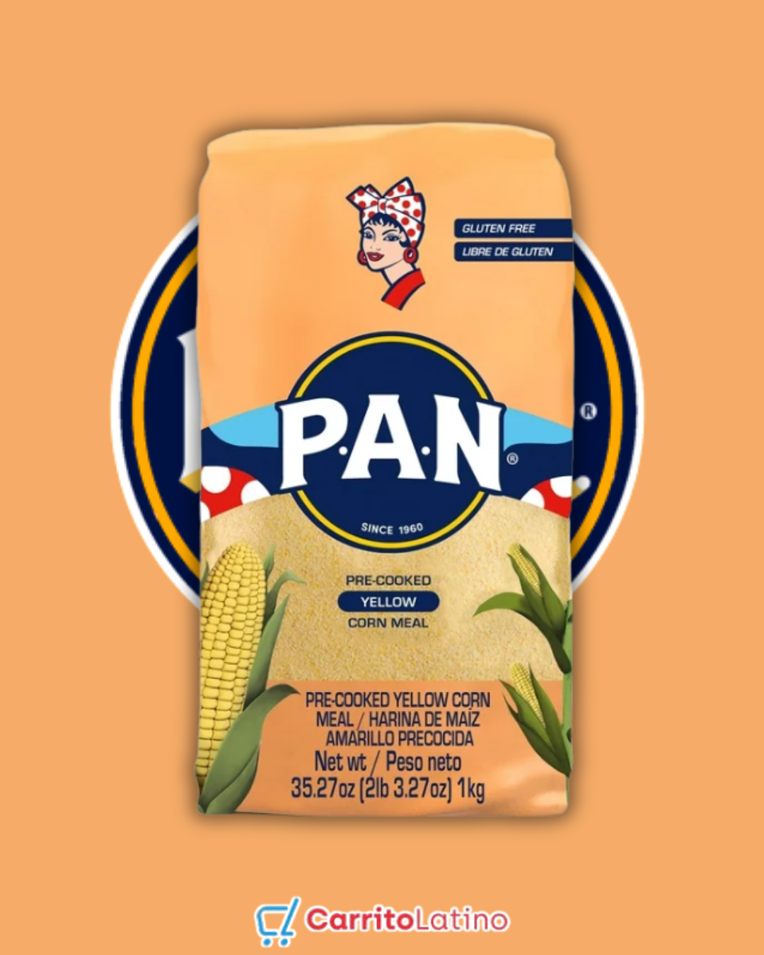 PAN Precooked Yellow Corn Flour 35.27 oz