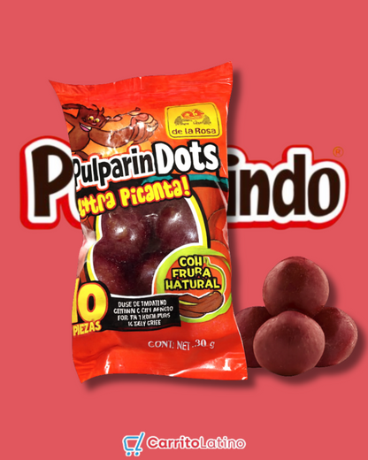Pulparindots Extra Spicy/Picante  12 Piezas 360 gr / 12.8 oz
