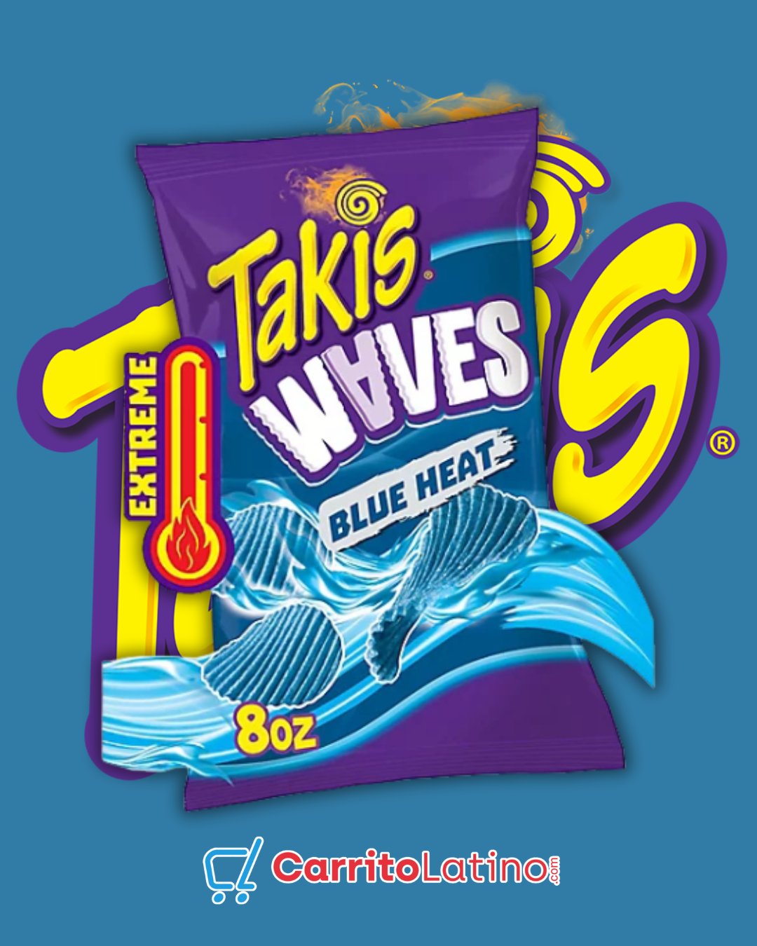 Barcel Takis Waves Blue Heat 8 oz