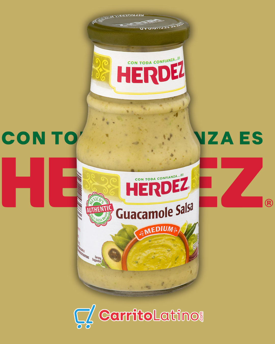 Herdez Guacamole Salsa Medium 15.7 oz
