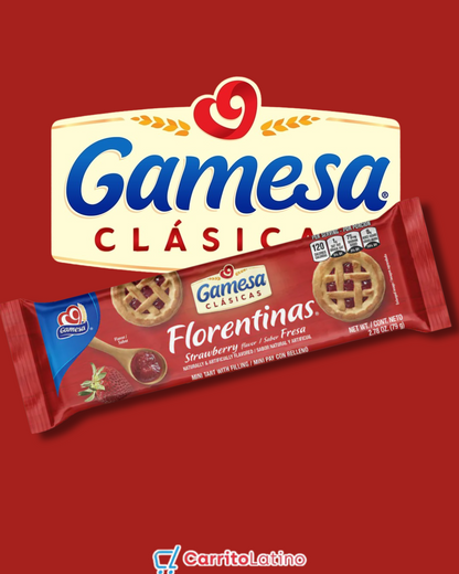 Galletas Florentina Sabor Fresa Clásicas Gamesa 83 gr / 2.9 oz