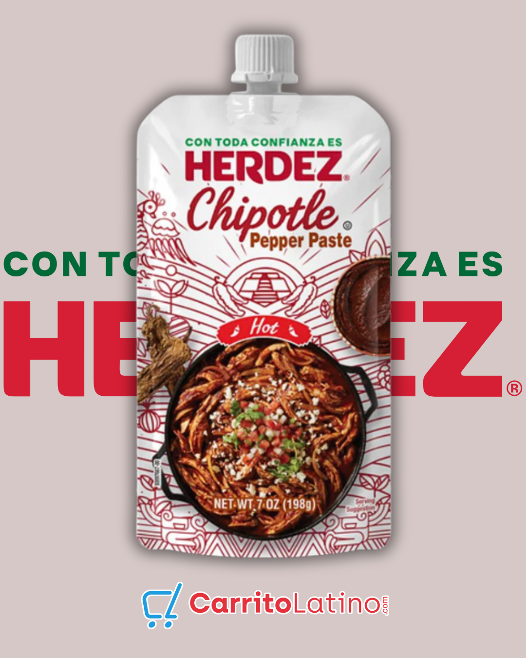 Herdez Chipotle Pepper Paste Hot 7 oz