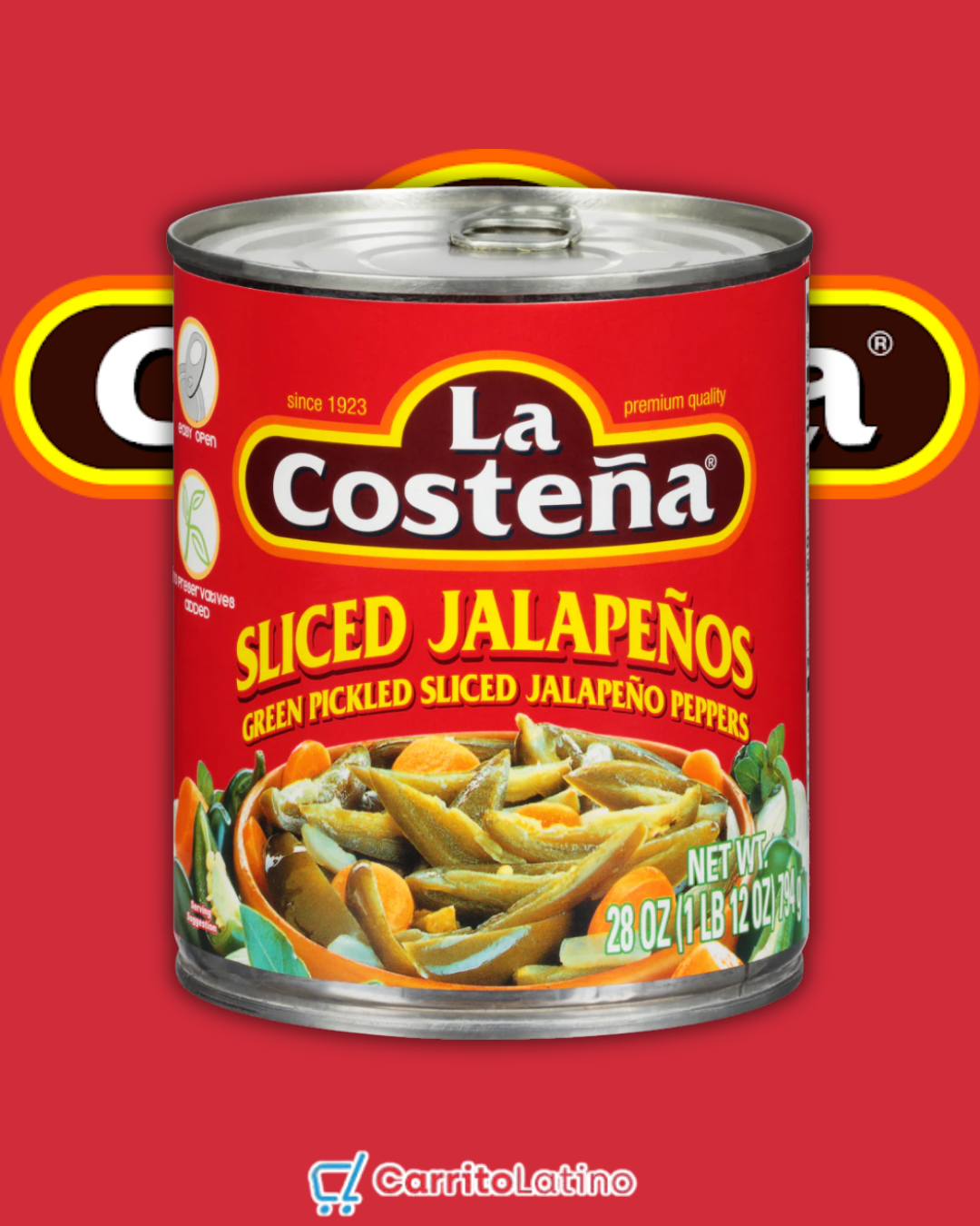 La Costeña Jalapeños en Rodajas 28 oz