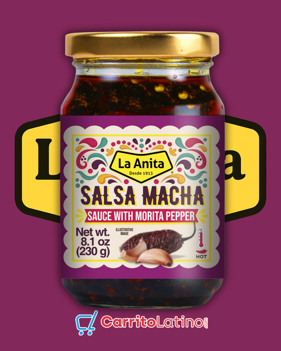 La Anita Salsa Macha with Morita Pepper 8.1 oz