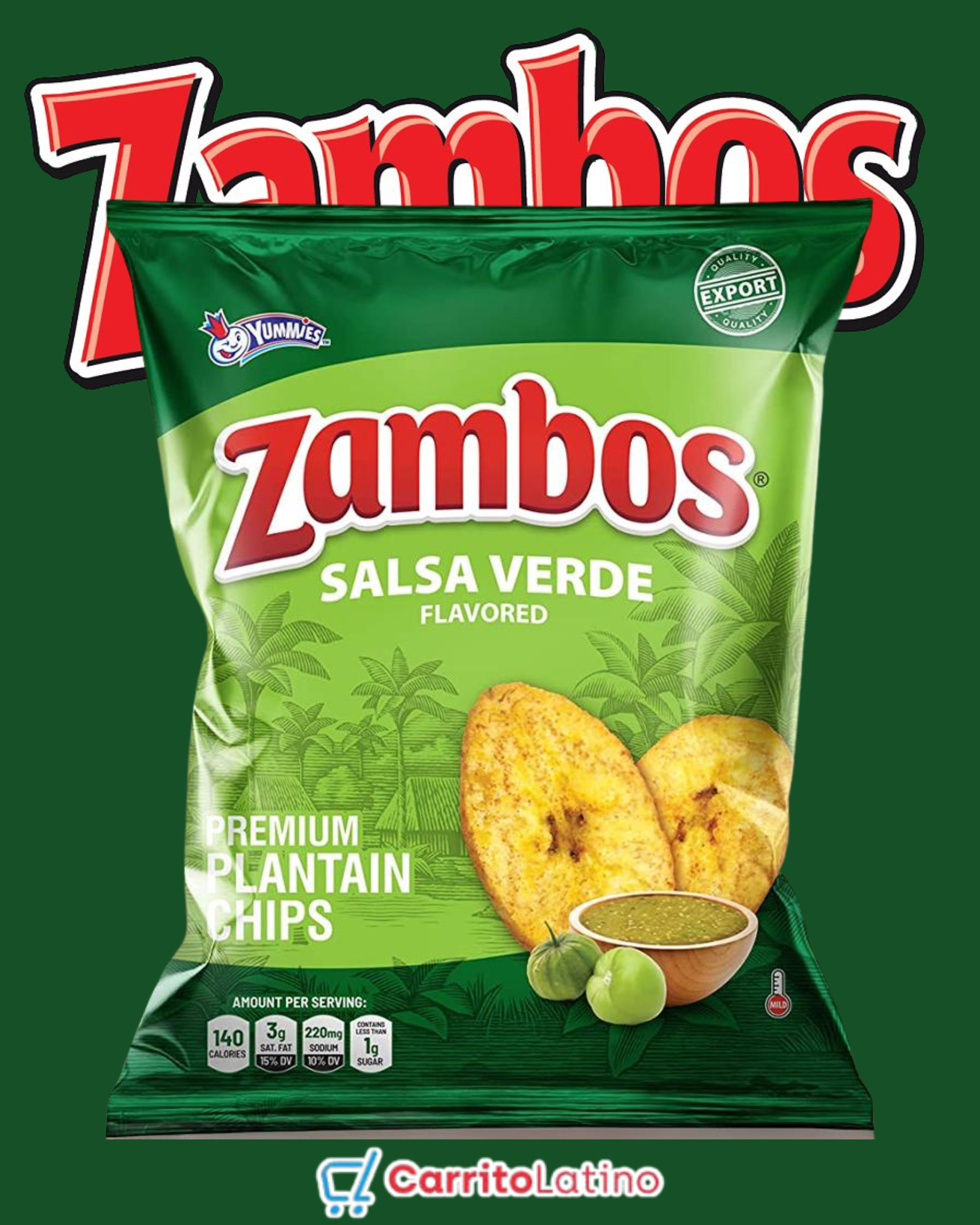 Zambos Plantain chips salsa verde – Carrito Latino