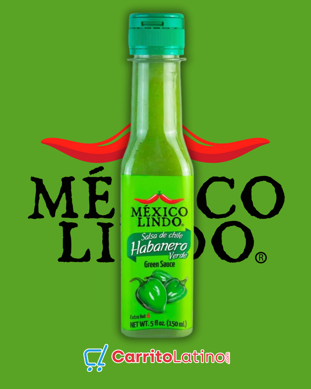 Mexico Lindo Salsa de Chile Habanero Verde 5 oz