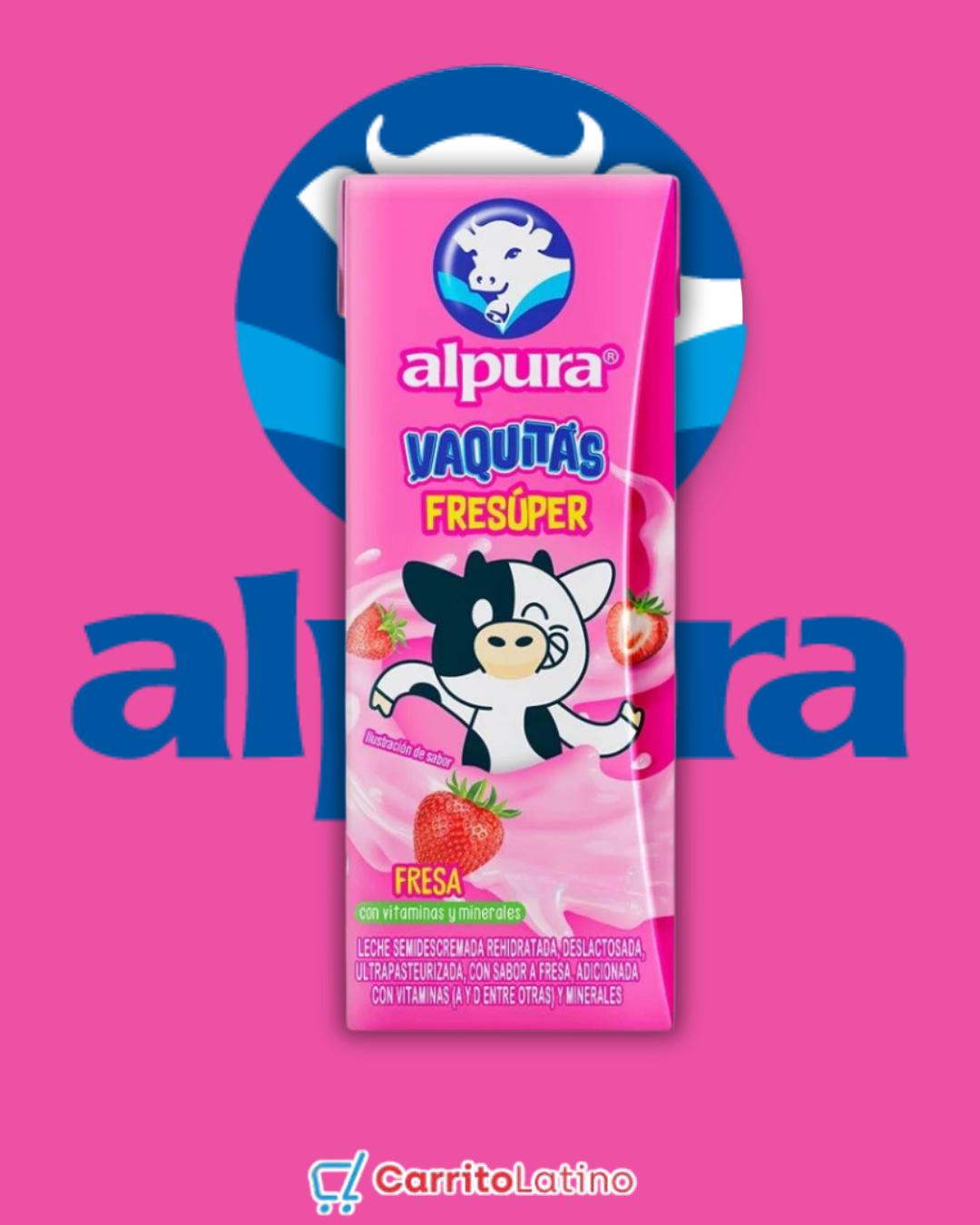 Alpura Vaquita Strawberry Flavored Milk 200 ml