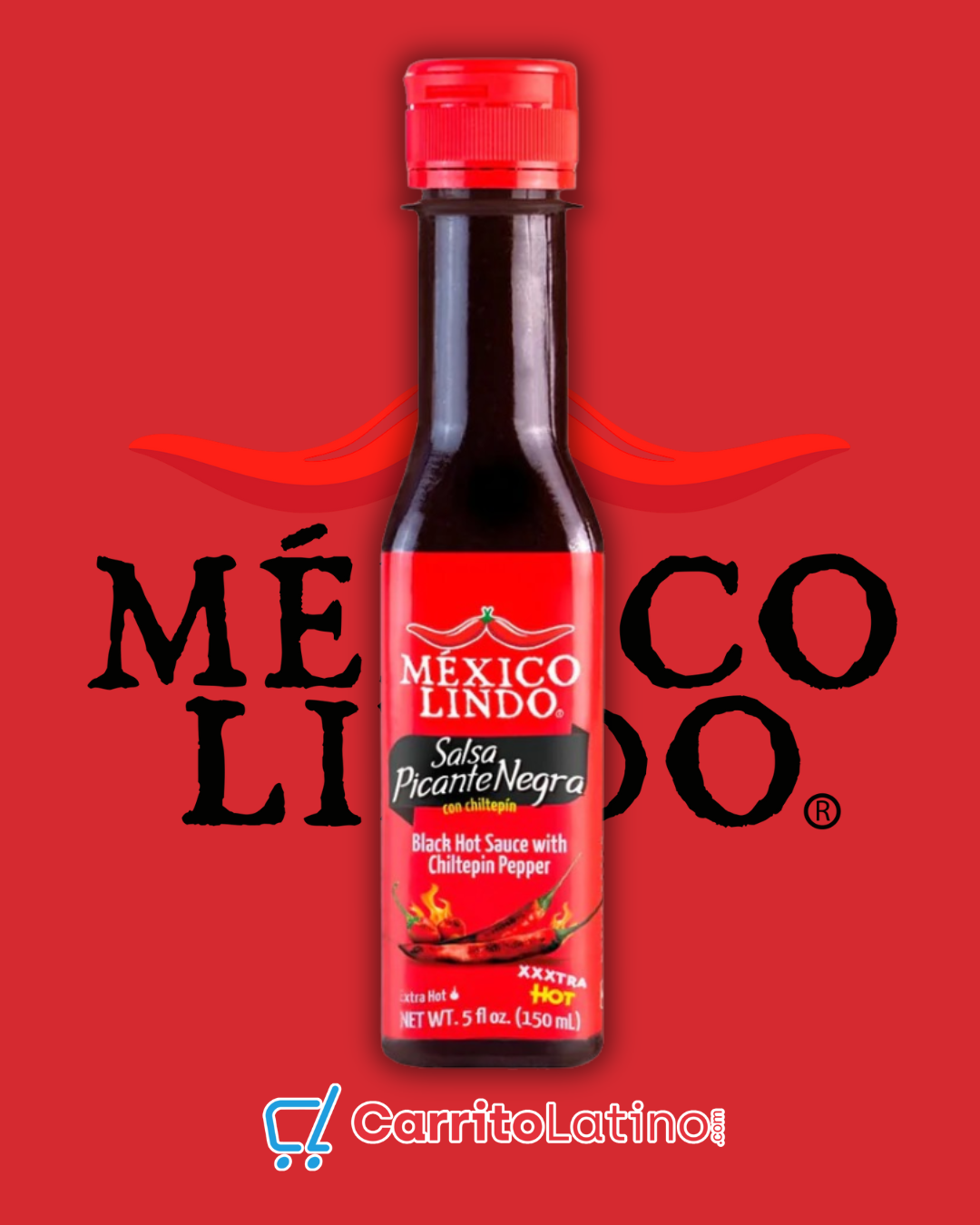 Mexico Lindo Salsa Picante Negra con Chiltepin 5 oz