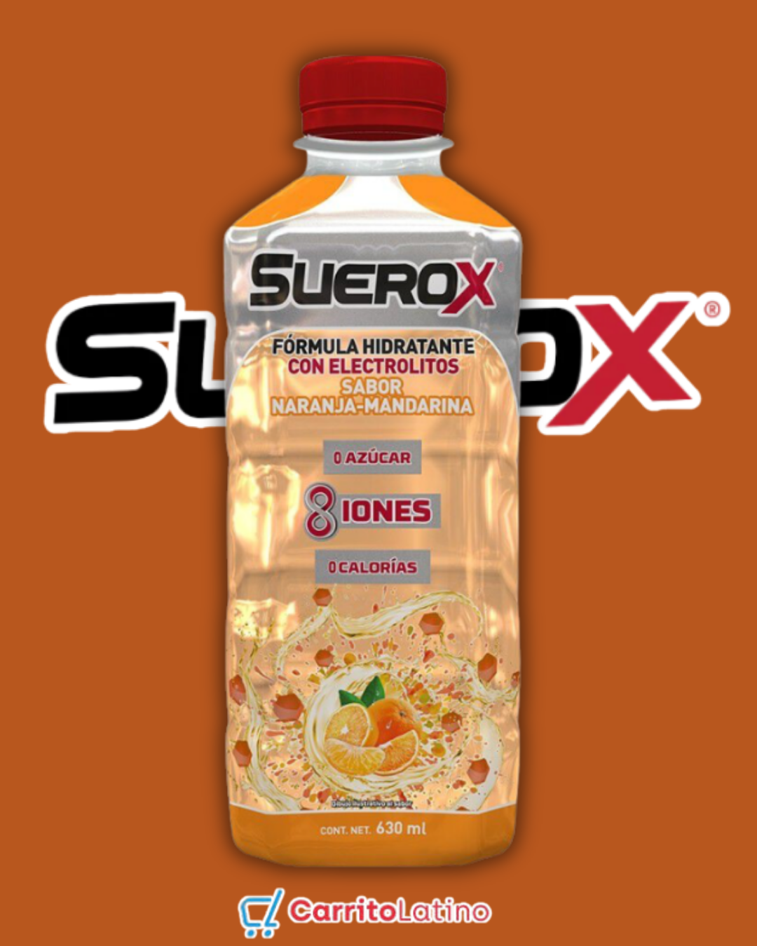 SueroX Bebida Electrolitos Naranja-Mandarina 630 ml